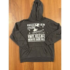 Hollister California Hoodie Mens M Black Graphic Soft Y2K Concert 2000s
